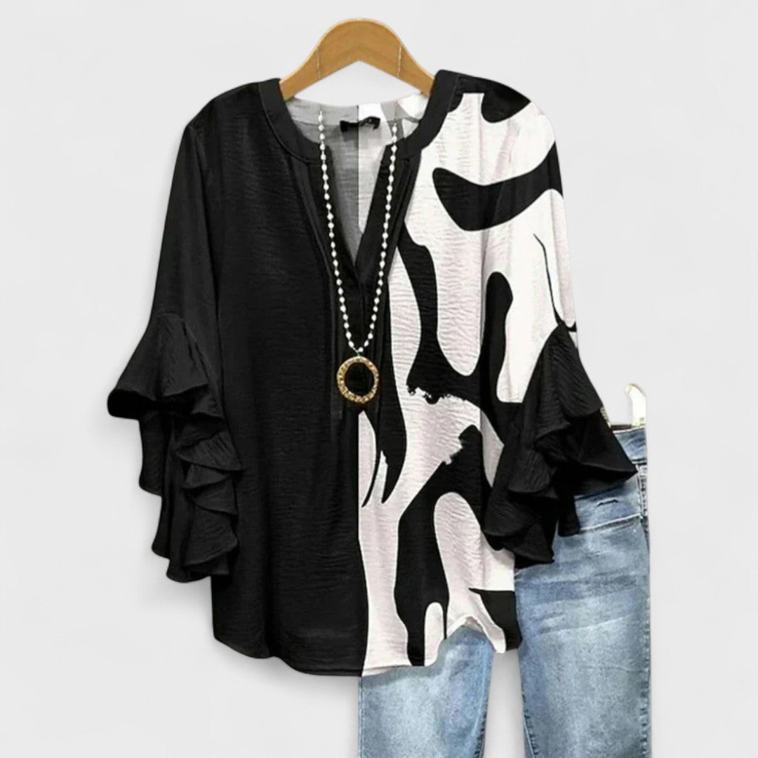 Blanche - Women's Lightweight Blouse with a Neat Finish