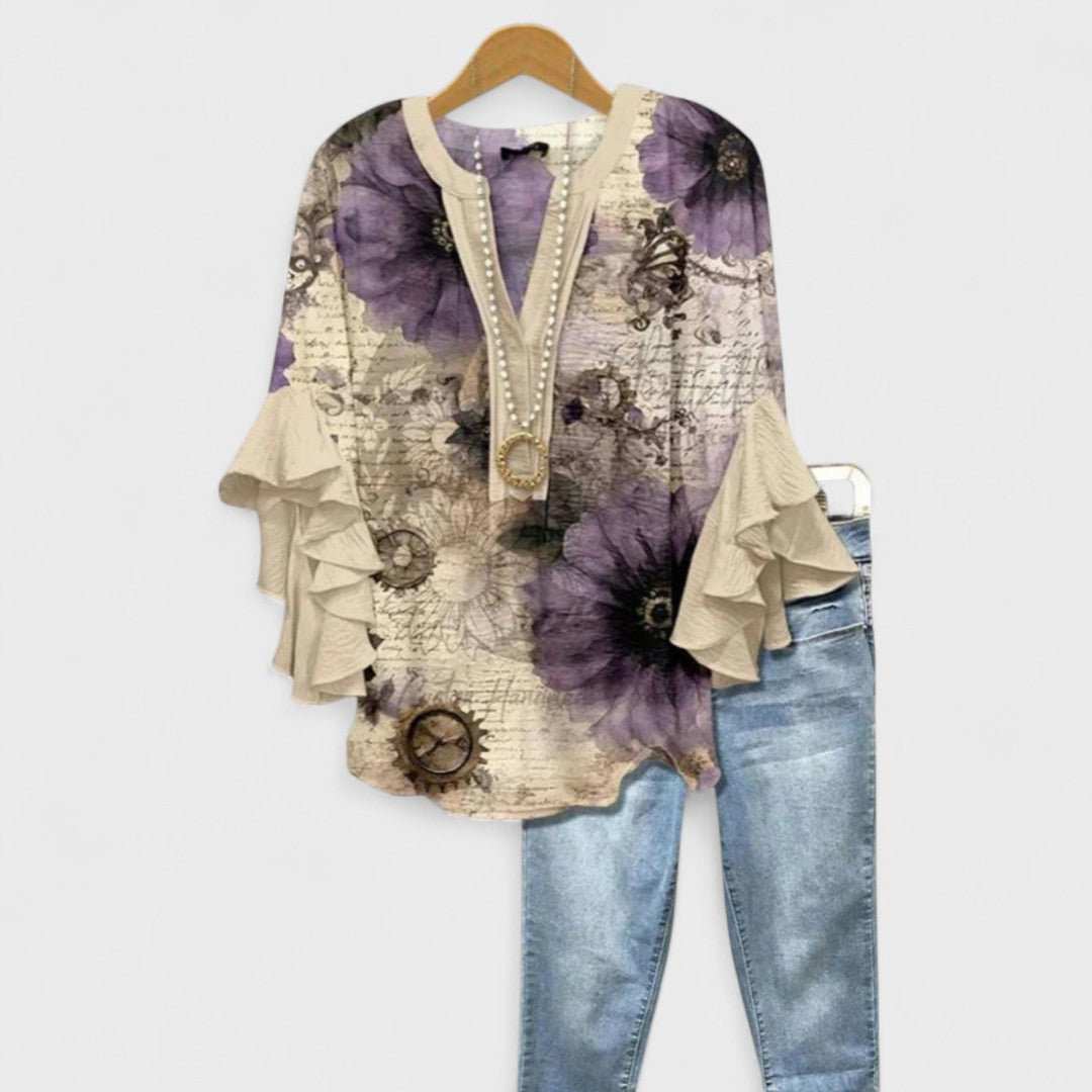 Blanche - Women's Lightweight Blouse with a Neat Finish