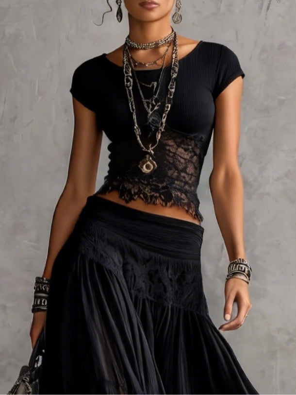 Olympia - Women's Flowing Two-Piece Set with Boho Print - photo 2