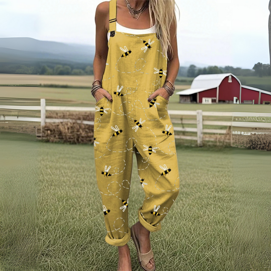 Opal - Women's Sleeveless Printed Maxi Jumpsuit - photo 1