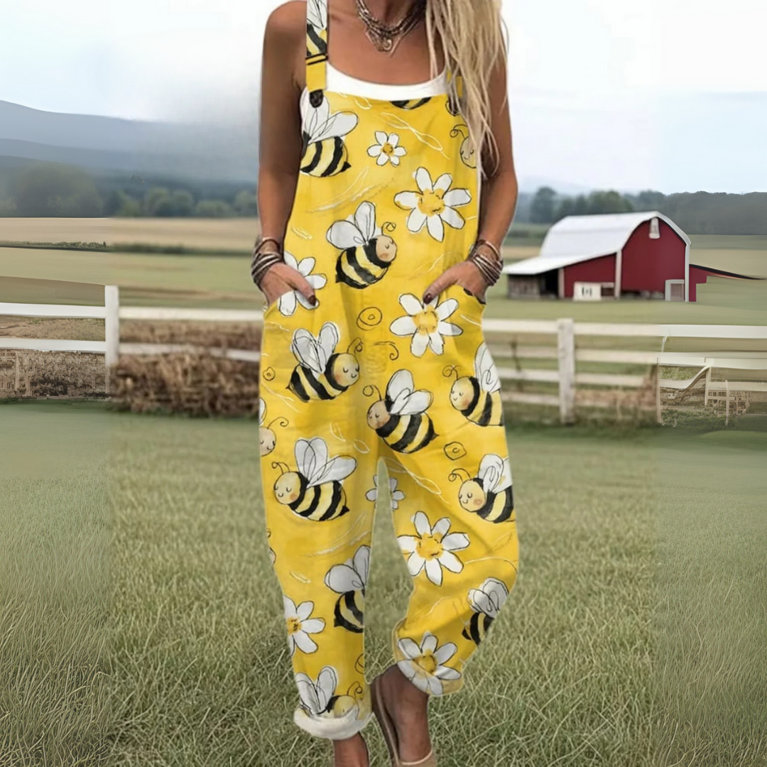 Opal - Women's Sleeveless Printed Maxi Jumpsuit - photo 2