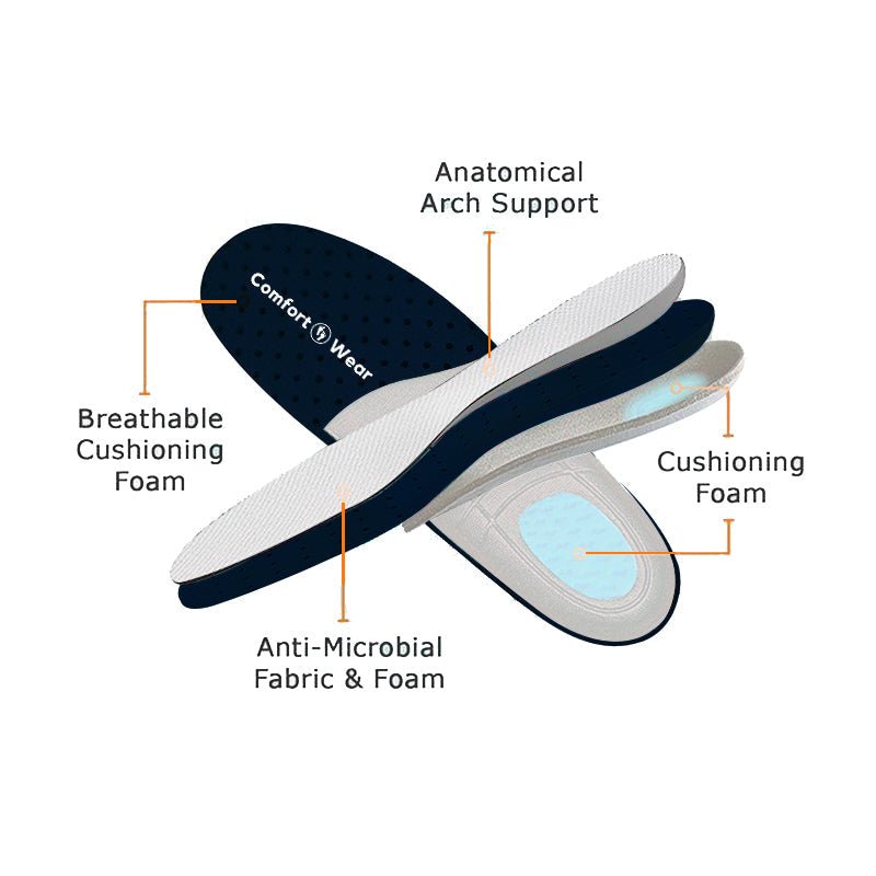 Scarpe ortopediche da passeggio da donna con vestibilità elasticizzata e supporto ammortizzato
