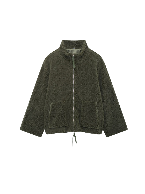 Daphne - Giacca in pile Sherpa oversize da donna ultra morbida ed elegante per la stagione fredda