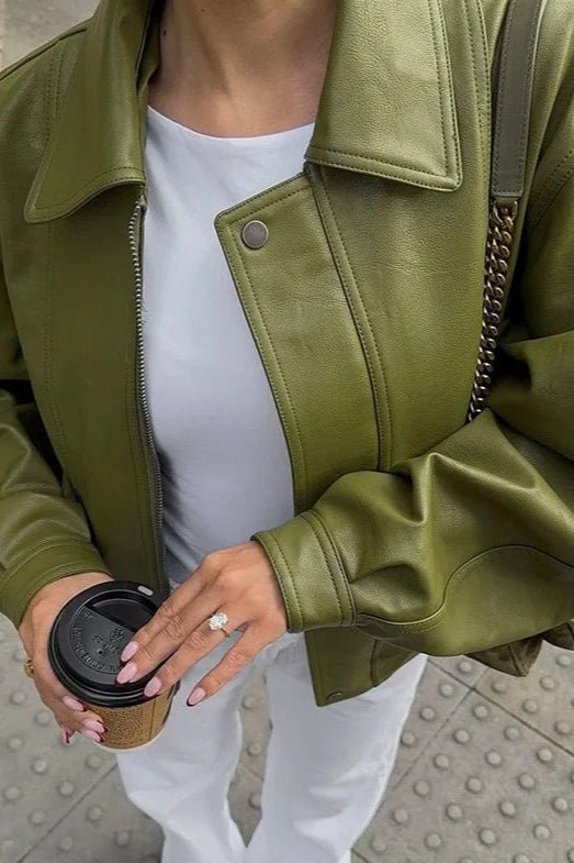 Paula - Women's Relaxed Biker Jacket with Hood and Collar - photo 3