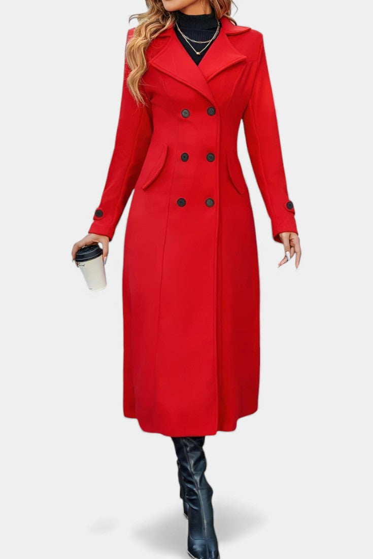 Paula - Women's Oversized Long Coat with Side Pockets – view 23