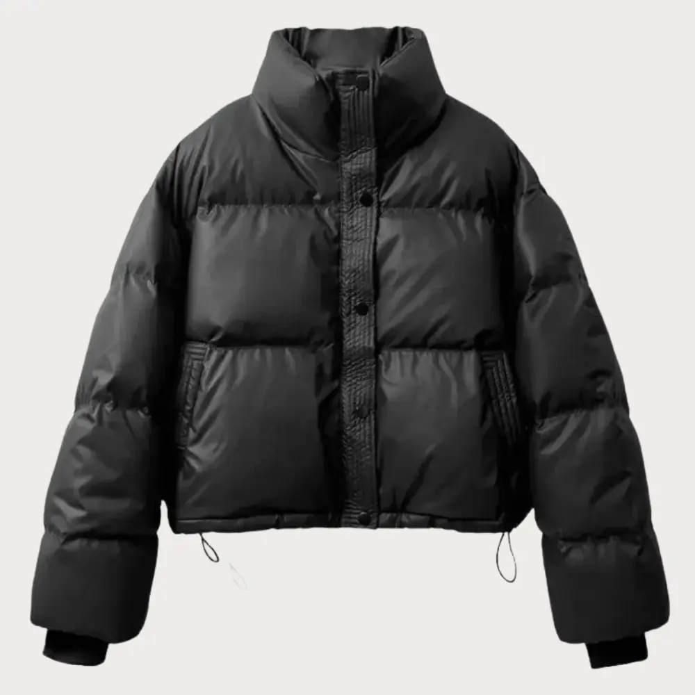 Philippa - Women's Cropped Puffer Jacket with Stand Collar - photo 5