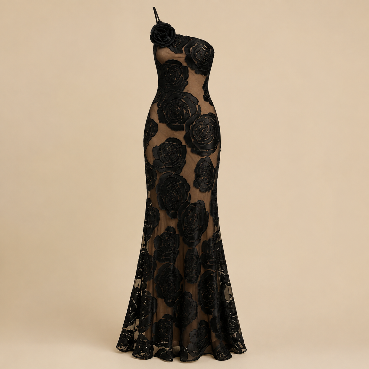 Prudence - Women's Strapless Maxi Dress with Embroidery - photo 2