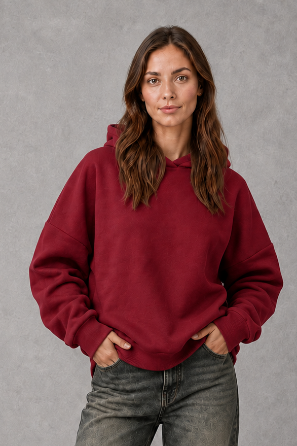 Prue - Women's Relaxed Cotton Blend Fleece Hoodie - photo 12