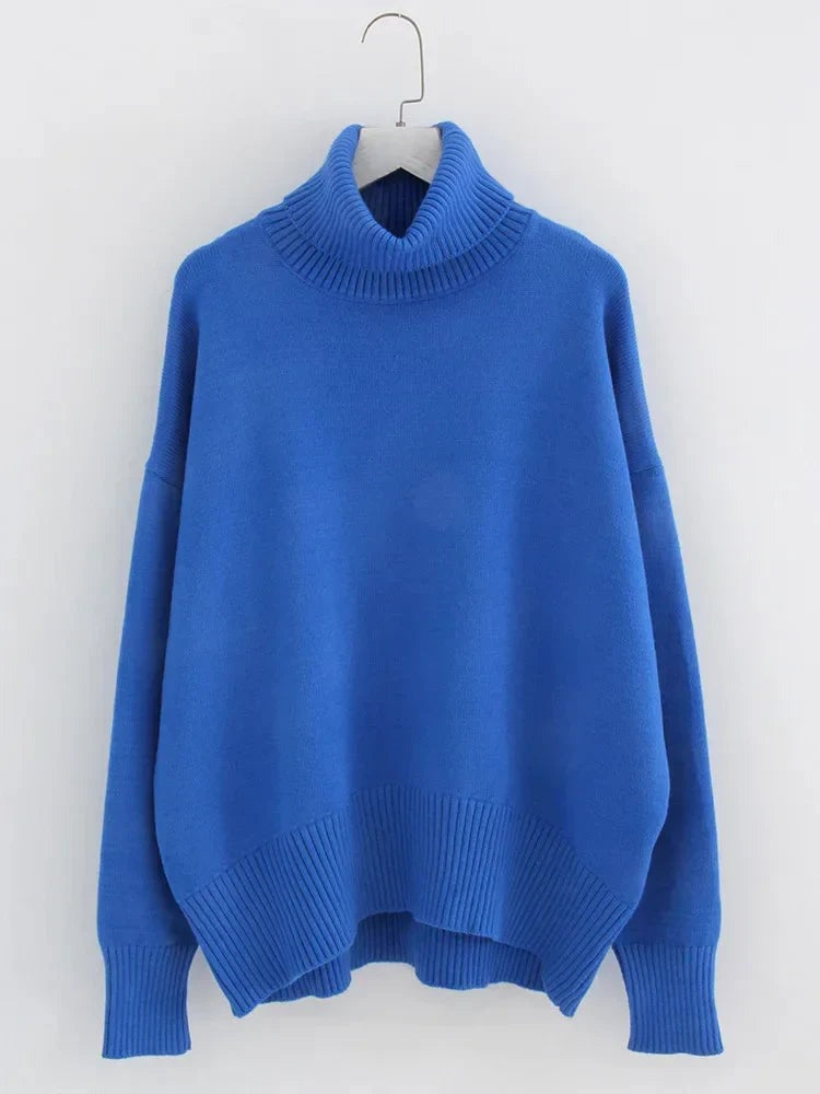 Zelda - Women's comfortable long-sleeved turtleneck sweater - photo 13