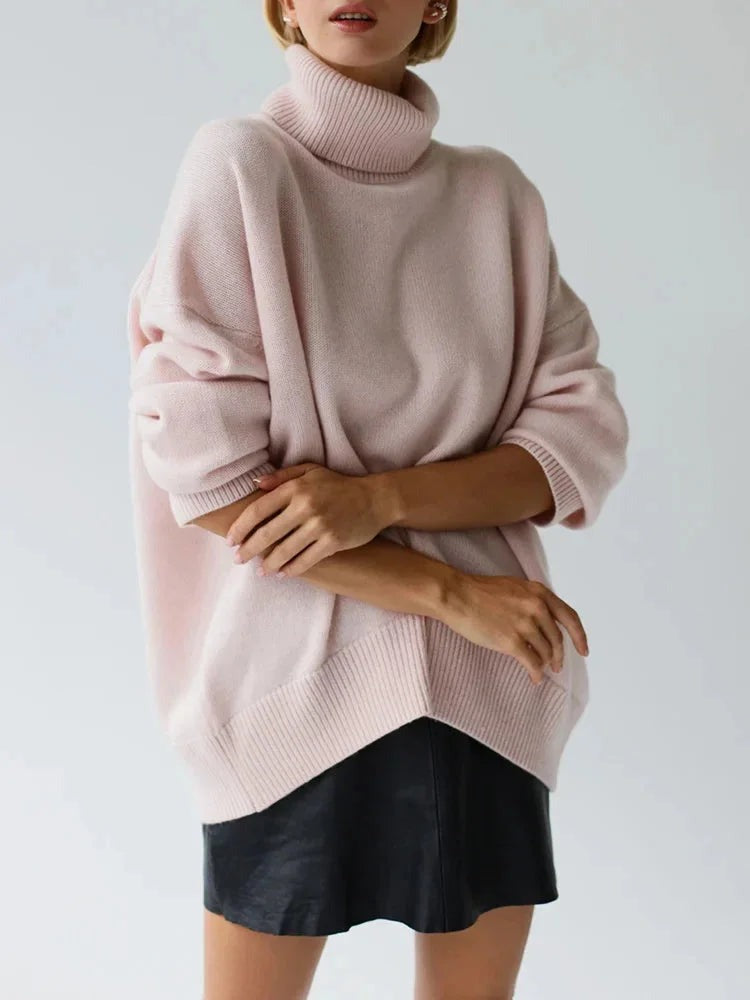 Zelda - Women's comfortable long-sleeved turtleneck sweater - photo 9