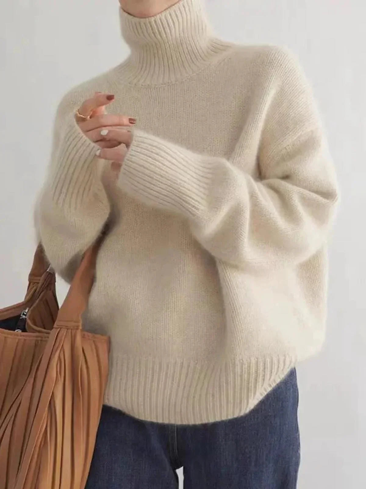 Lauren - Women's soft and comfortable turtleneck sweater - photo 1