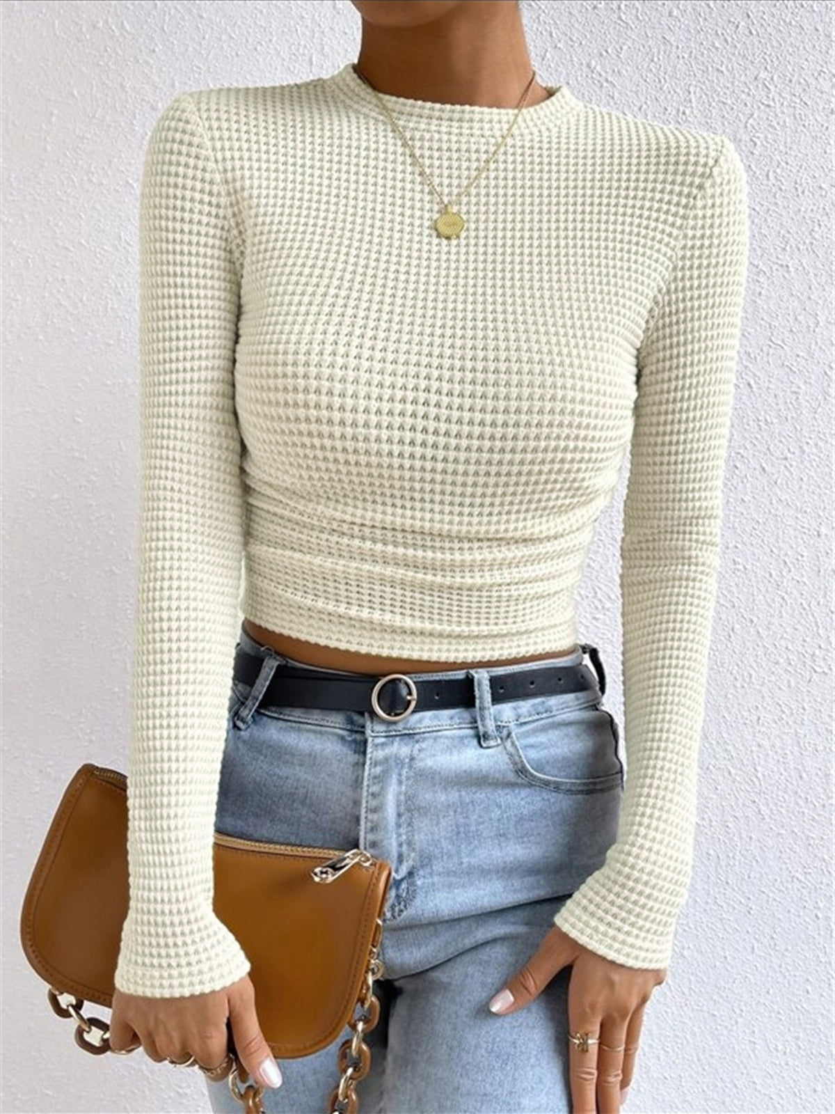 Reine - Women's Knitted Jumper with Long Sleeves - photo 1