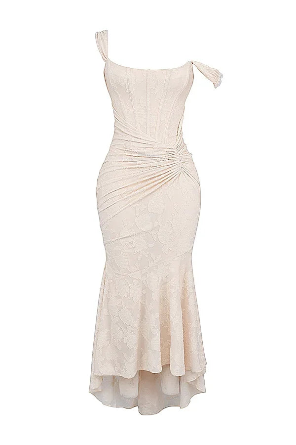 Aaliyah - Rochie midi cu imprimeu floral și bretele late, pentru femei