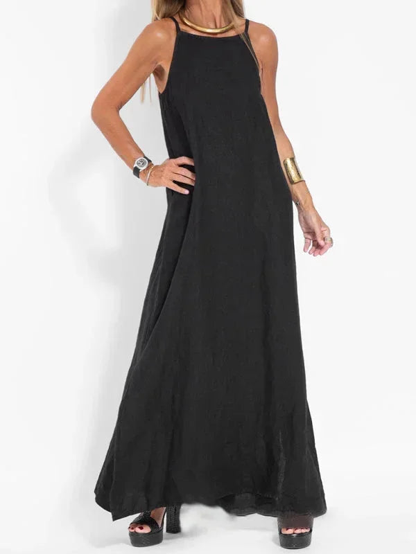 Maria - Women's Sleeveless Linen Maxi Dress, Casual Summer Dress - photo 15