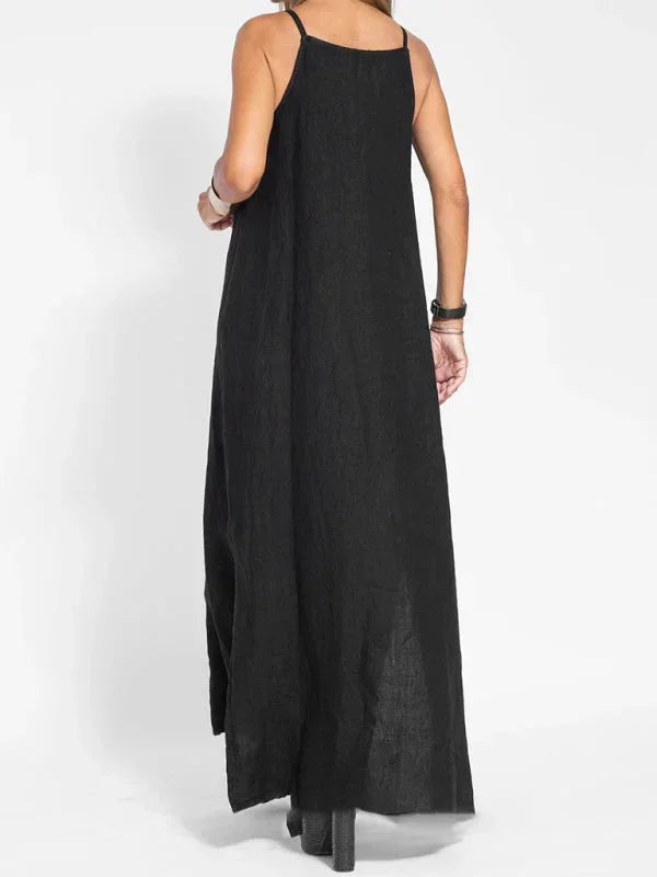 Maria - Women's Sleeveless Linen Maxi Dress, Casual Summer Dress - photo 13