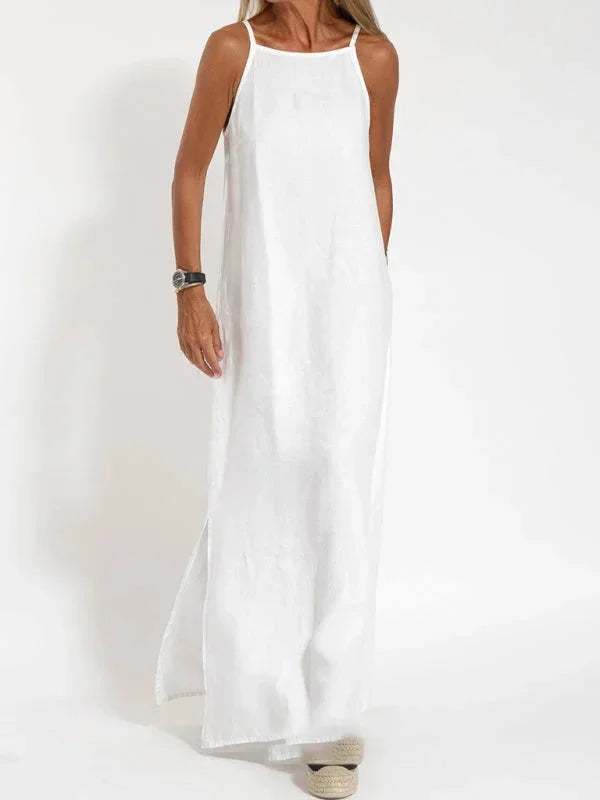 Maria - Women's Sleeveless Linen Maxi Dress, Casual Summer Dress - photo 12