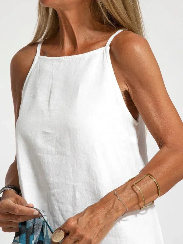 Maria - Women's Sleeveless Linen Maxi Dress, Casual Summer Dress - photo 11