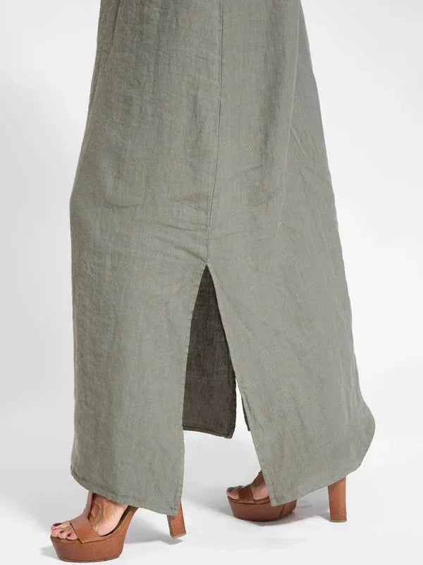 Maria - Women's Sleeveless Linen Maxi Dress, Casual Summer Dress - photo 6