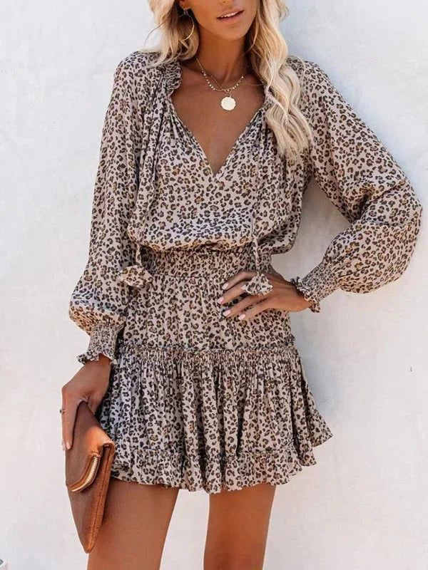 Kaia - Short women's dress with ruffles and various prints - photo 5
