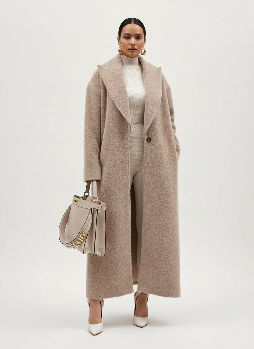 Rochelle - Women's Relaxed Coat with Button Front and Side Pockets - photo 5