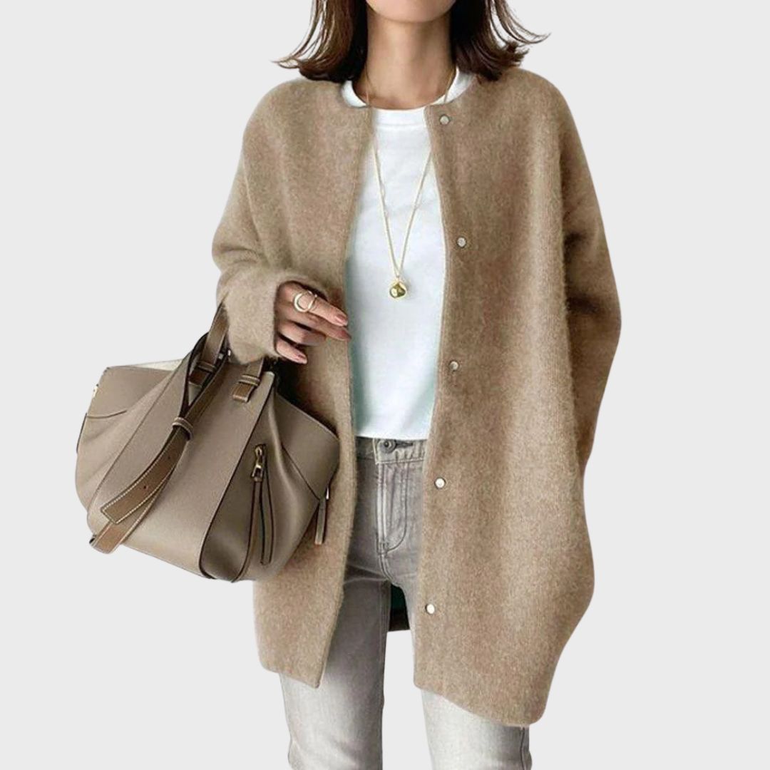 Roseanne - Women's Relaxed Cardigan with Button Front - photo 1