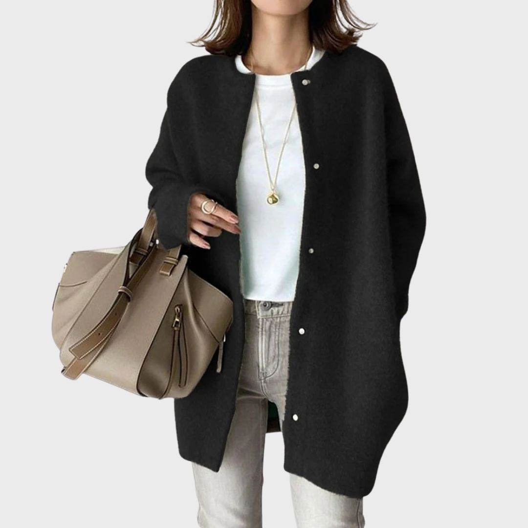 Roseanne - Women's Relaxed Cardigan with Button Front - photo 2