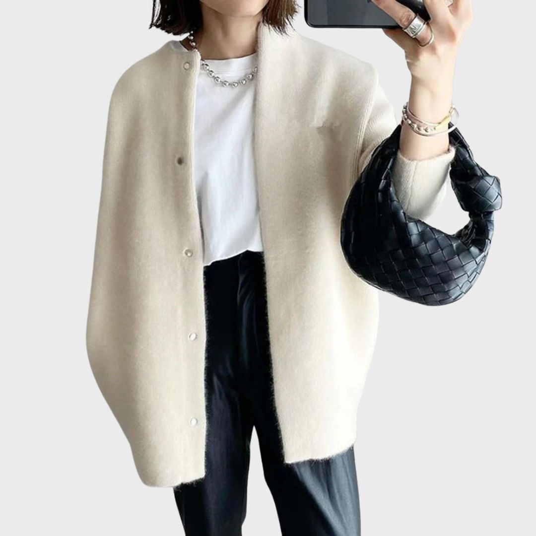 Roseanne - Women's Relaxed Cardigan with Button Front - photo 3