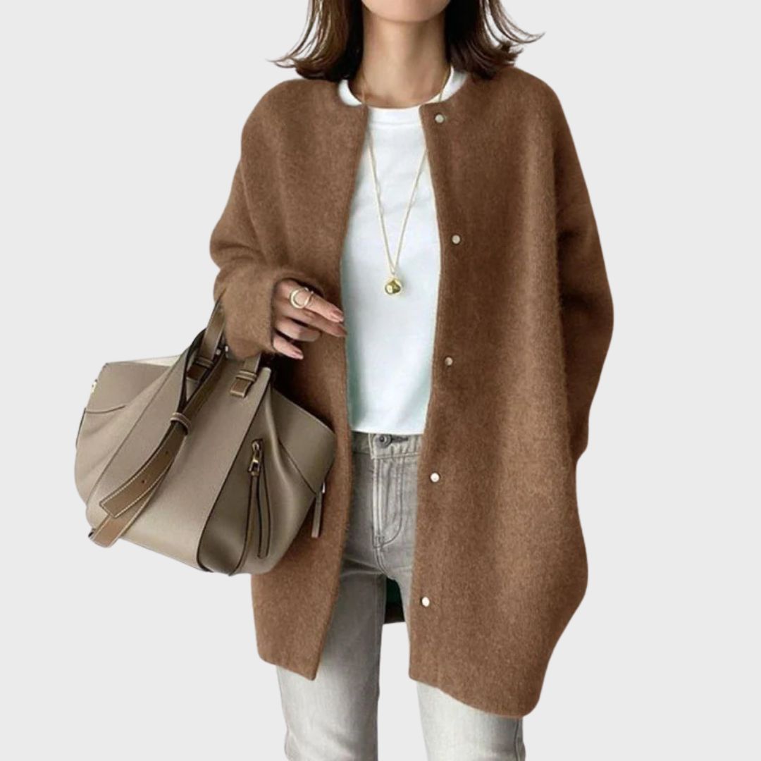 Roseanne - Women's Relaxed Cardigan with Button Front - photo 4