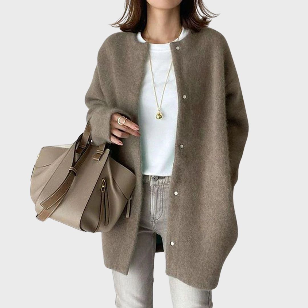 Roseanne - Women's Relaxed Cardigan with Button Front - photo 6