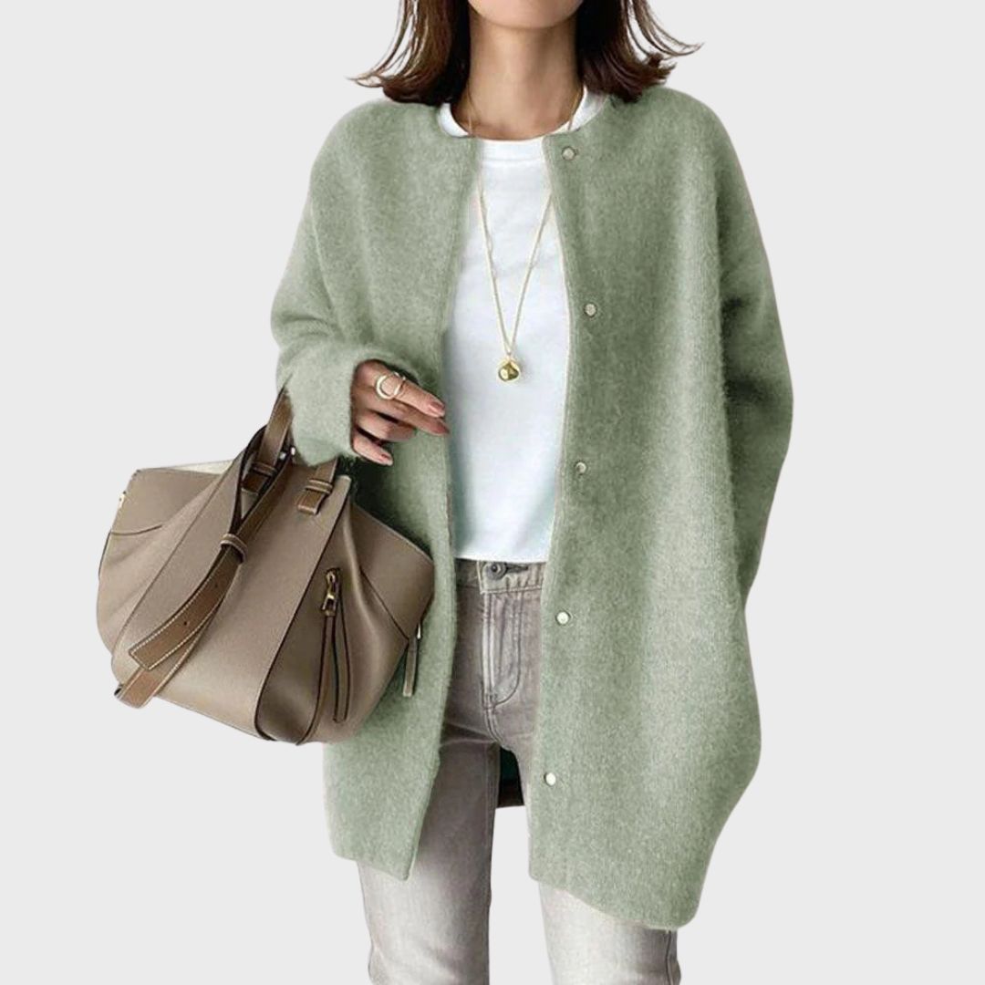 Roseanne - Women's Relaxed Cardigan with Button Front - photo 7