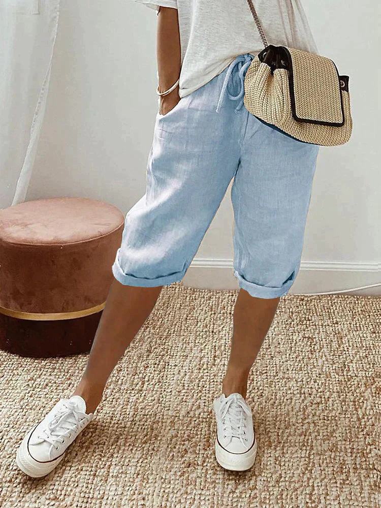 Jayne - Women's Adjustable Linen Shorts for Summer