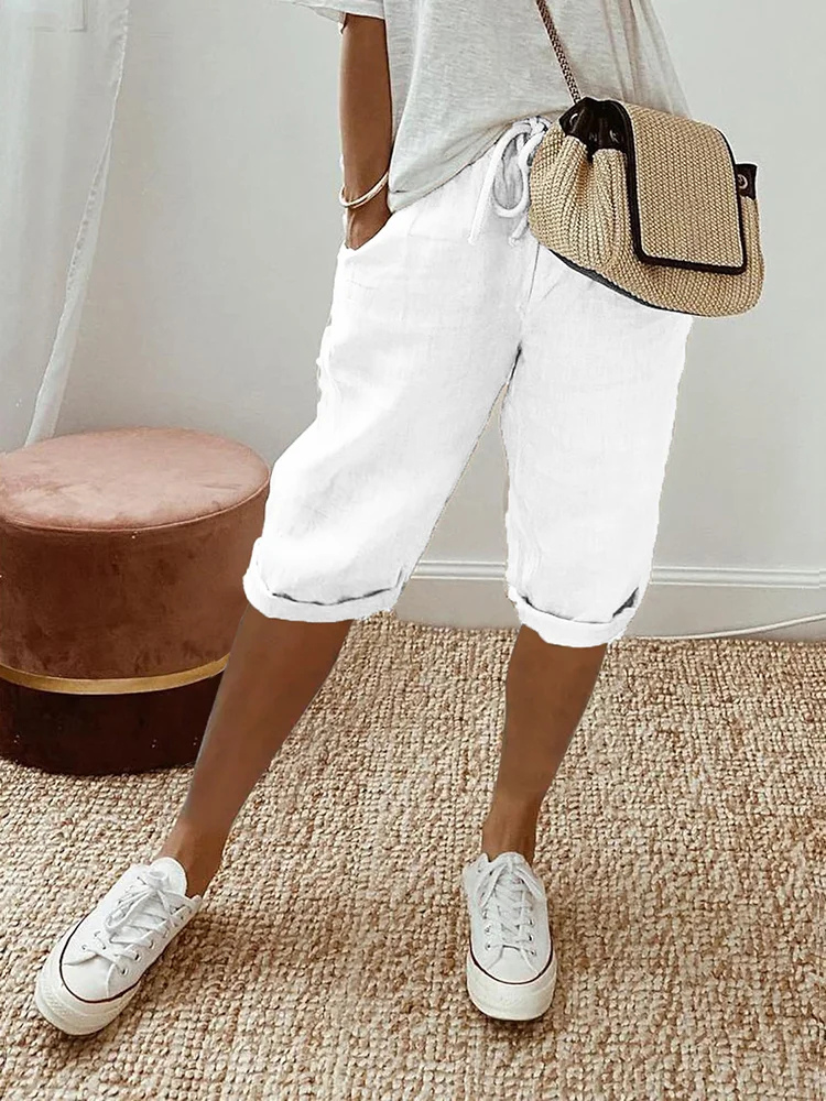 Jayne - Women's Adjustable Linen Shorts for Summer