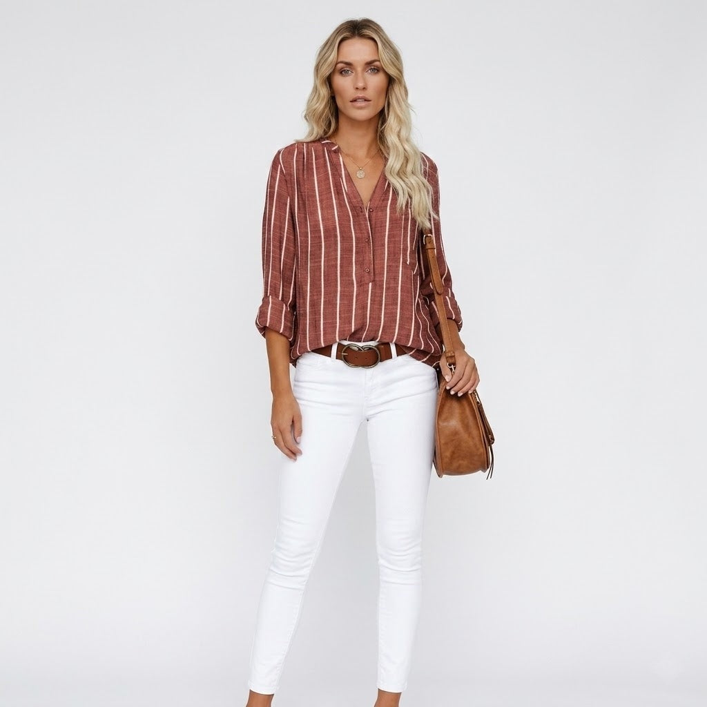 Katarina - Women's Blouse with Stripe - photo 1