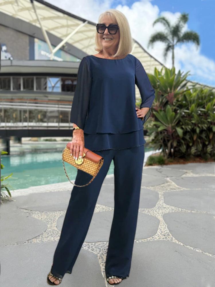 Sedona - Women's Relaxed Two-Piece Set with Tiers and High Waist - photo 2