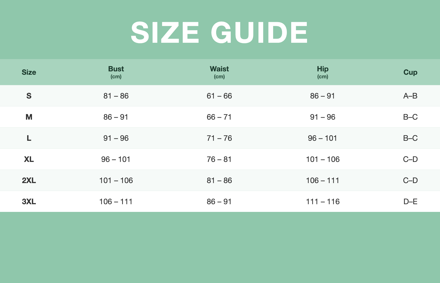 Size guide