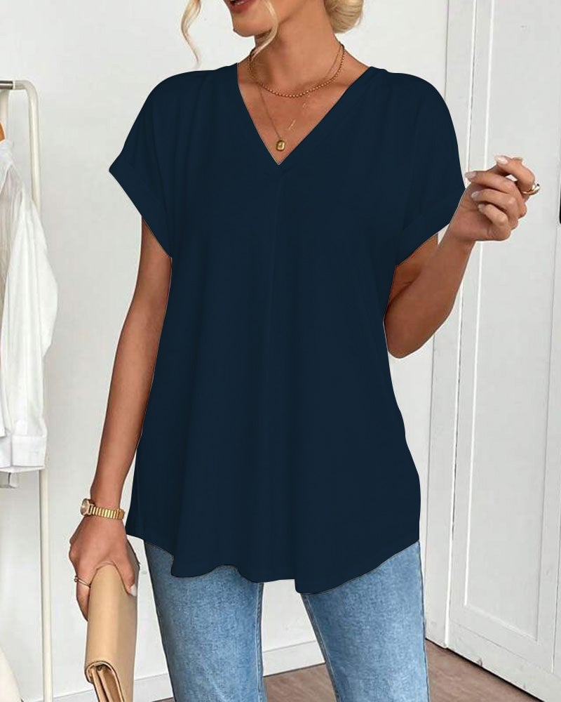Sybil - Women's V-Neck Tunic T-Shirt - photo 2