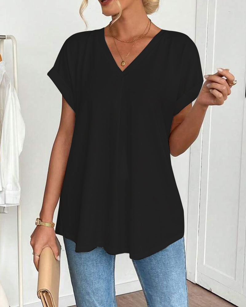 Sybil - Women's V-Neck Tunic T-Shirt - photo 4