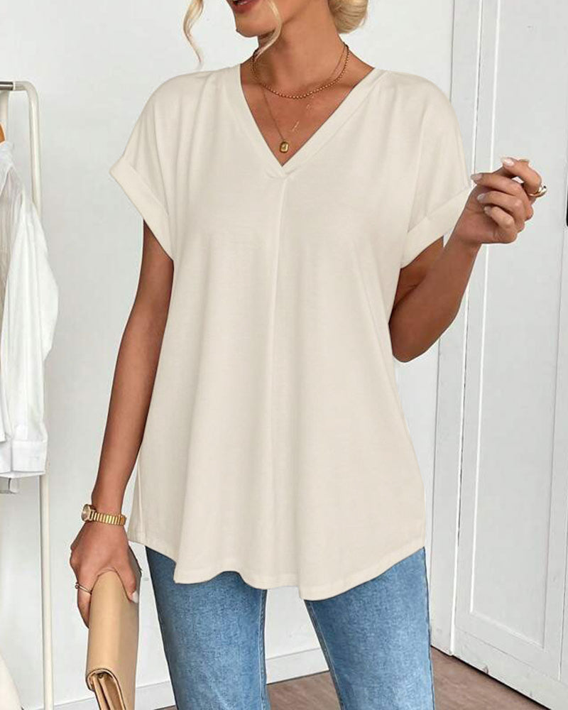 Sybil - Women's V-Neck Tunic T-Shirt - photo 5