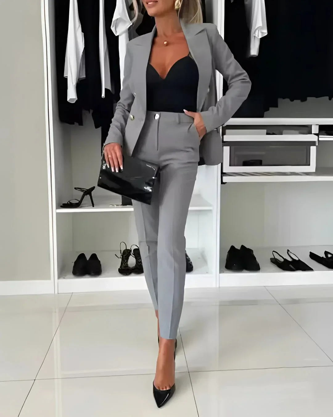 Imogen - Tailored Double-Breasted Women's Suit with Modern Fit - photo 6