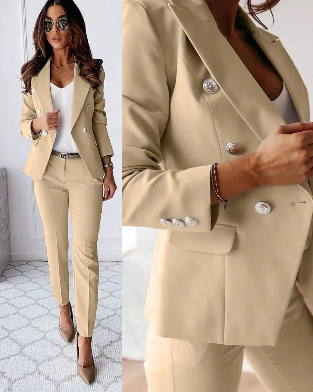 Imogen - Tailored Double-Breasted Women's Suit with Modern Fit - photo 2