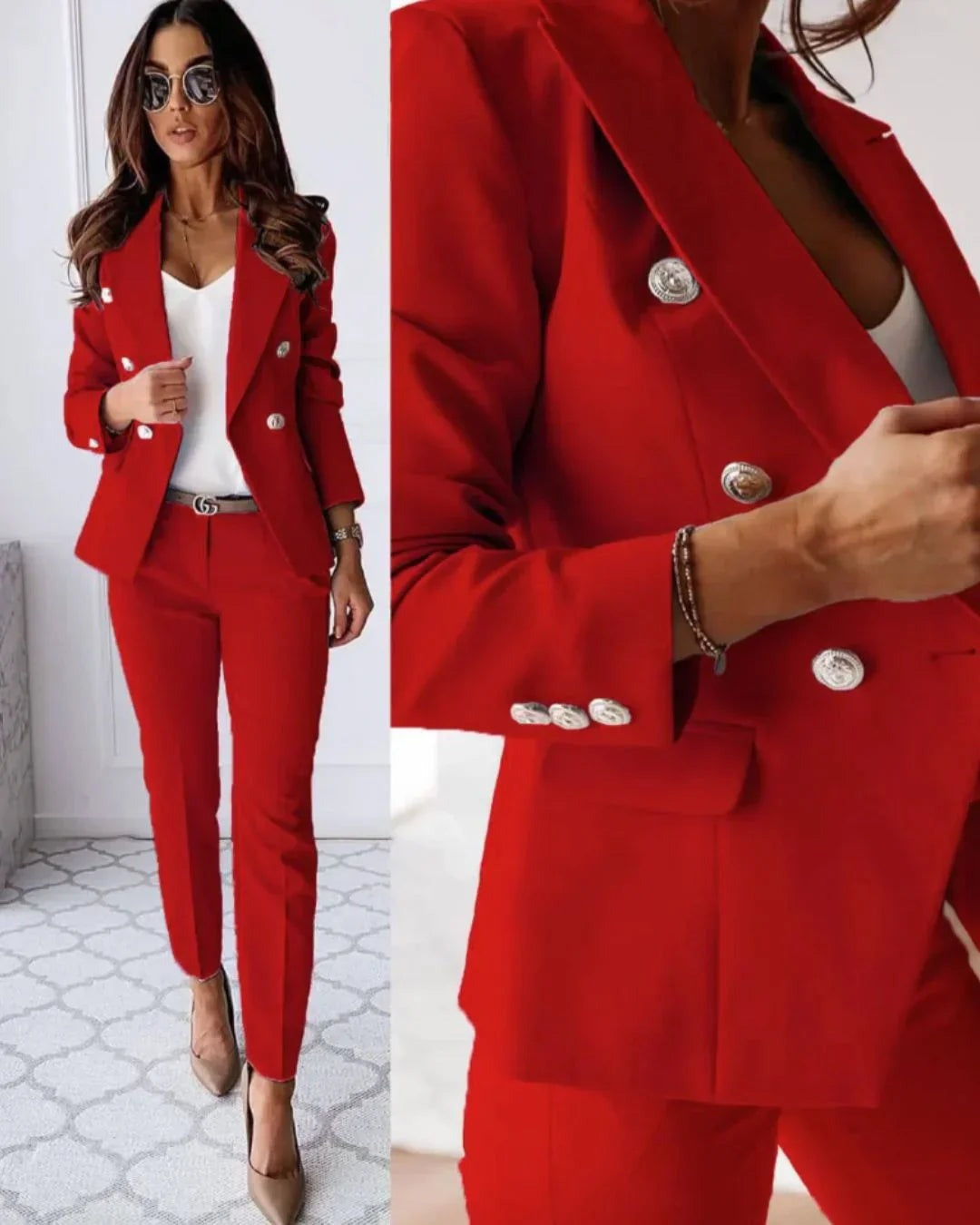 Imogen - Tailored Double-Breasted Women's Suit with Modern Fit - photo 3