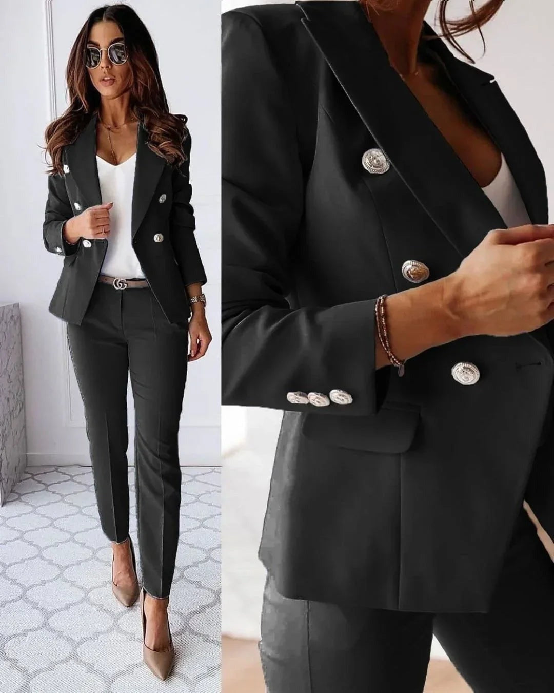 Imogen - Tailored Double-Breasted Women's Suit with Modern Fit - photo 1
