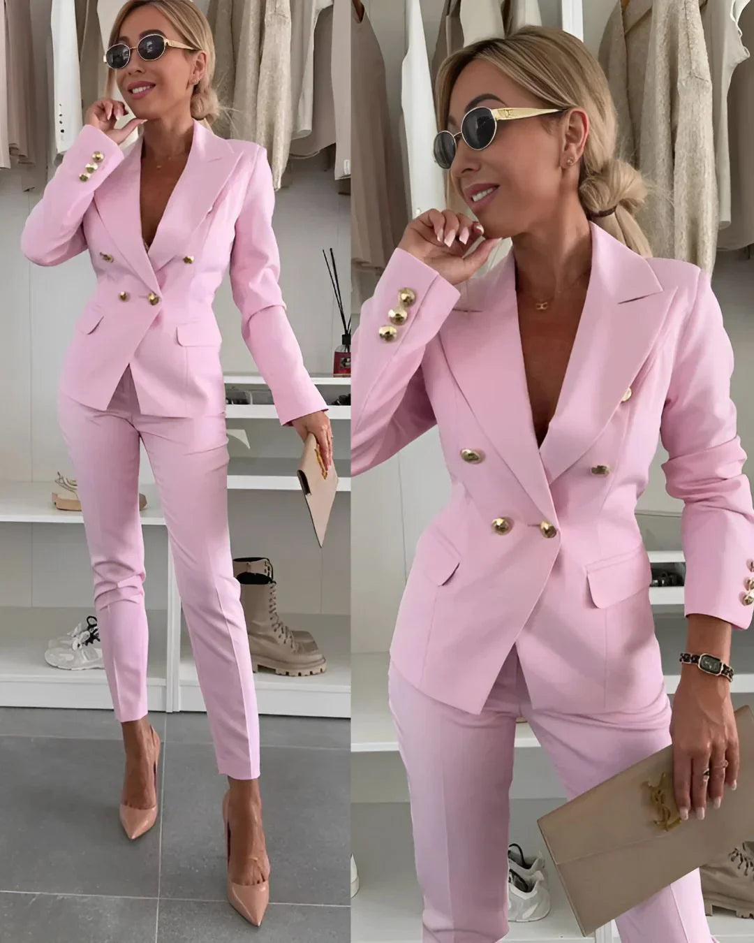 Imogen - Tailored Double-Breasted Women's Suit with Modern Fit - photo 4