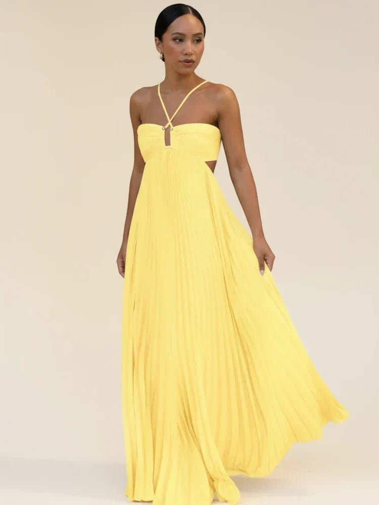Debbie - Women's Maxi Dress with No Sleeves