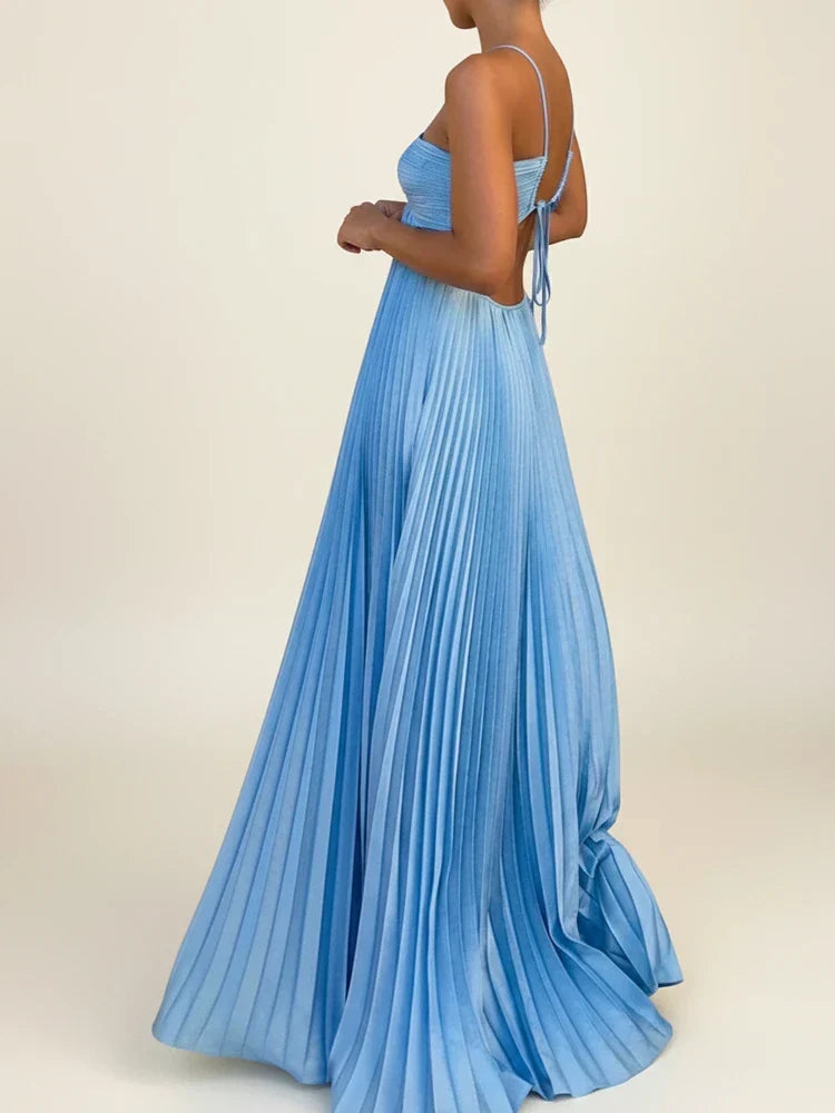Debbie - Women's Maxi Dress with No Sleeves