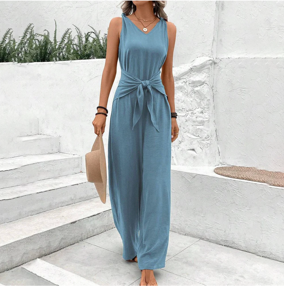 Thomasina - Women's Wide-Leg Jumpsuit with Flowing - photo 1