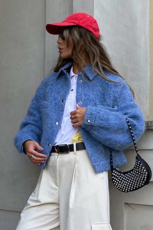 Tina - Women's Jacket with Button Front and Collar - photo 1