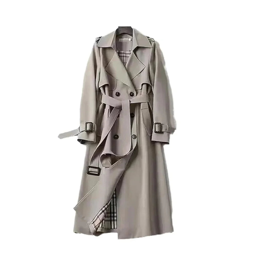 Irene - Trench lungo da donna con cintura e revers