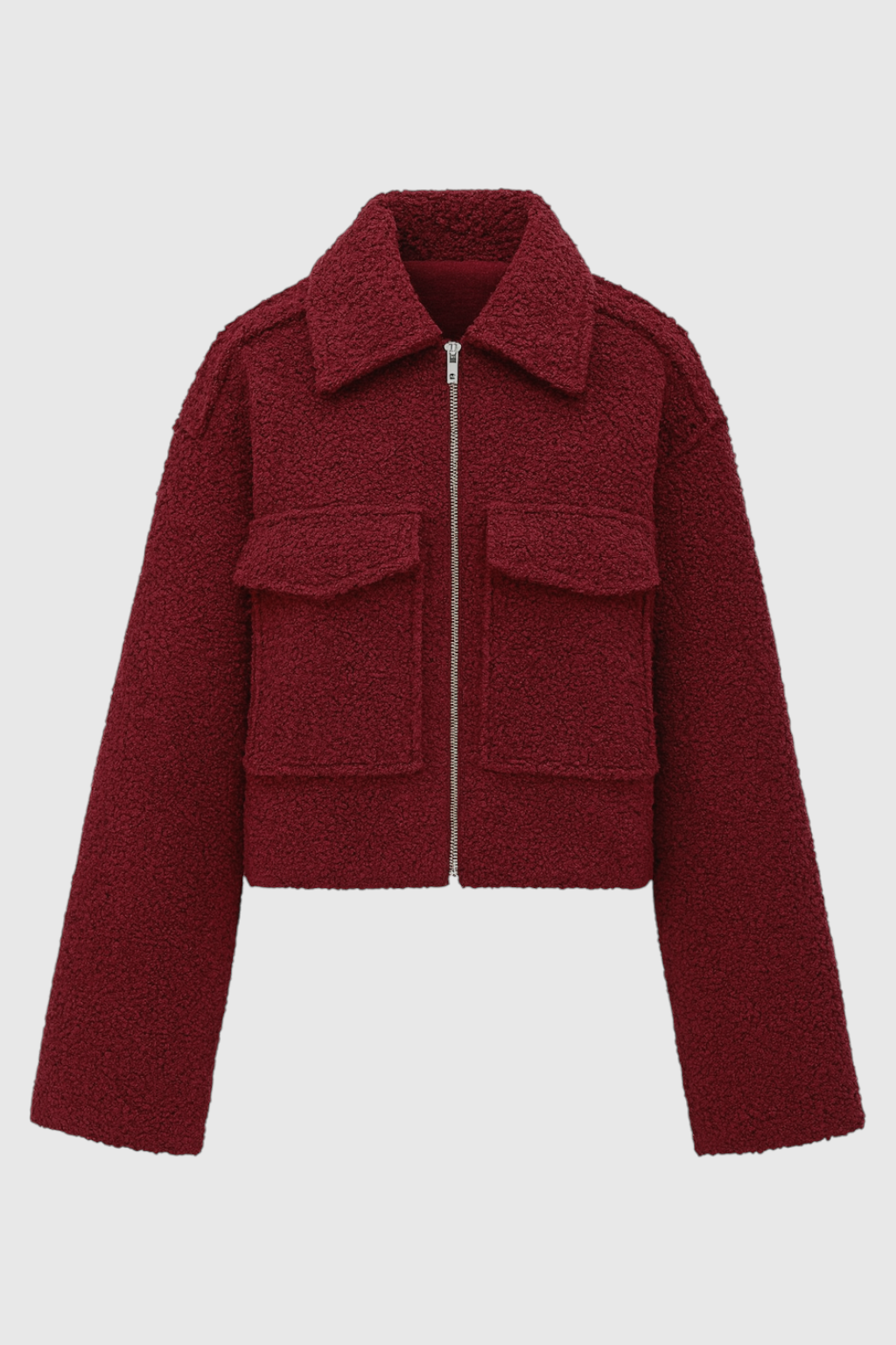 Una - Women's Zip-Up Jacket with Collar and Chest Pockets - photo 1