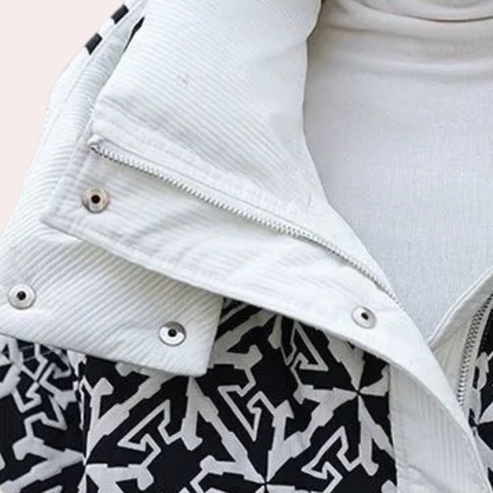 Ursula - Women's Patterned Zip Winter Jacket - photo 4